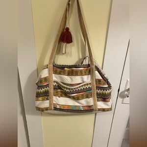 Multicolor Striped Tote Bag